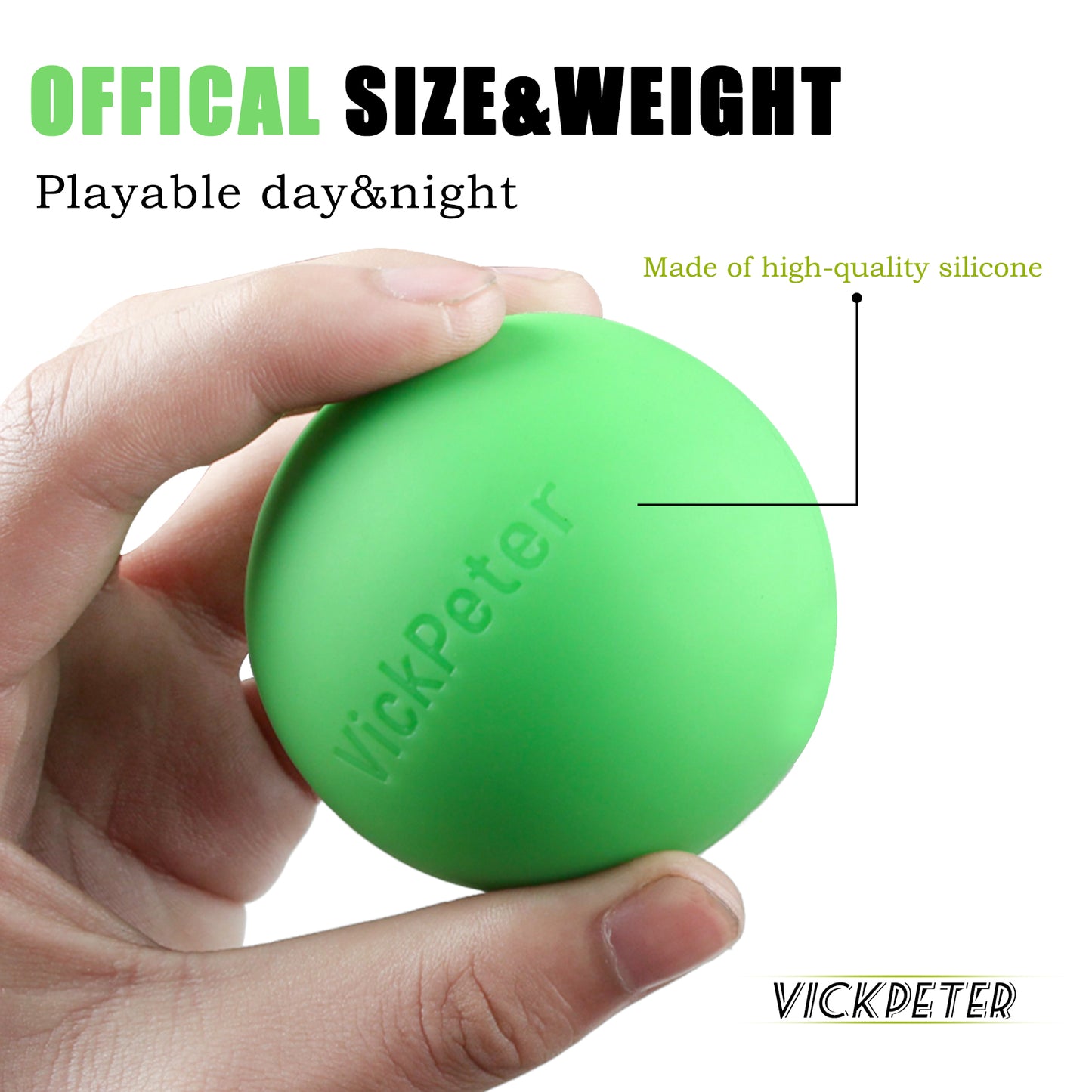 VICKPETER Lacrosse Ball Glow in The Dark Lacrosse Ball 2 Pack Light Up Lacrosse Balls Perfect Lacrosse Gifts for Boys,Girls Led Lacrosse Ball