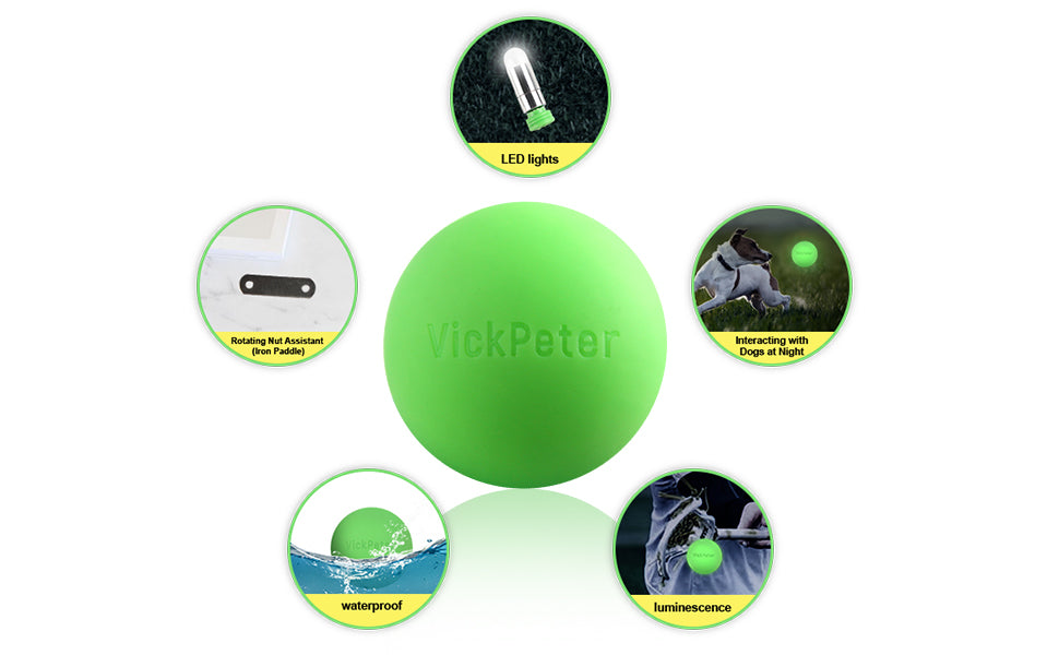 VICKPETER Lacrosse Ball Glow in The Dark Lacrosse Ball 2 Pack Light Up Lacrosse Balls Perfect Lacrosse Gifts for Boys,Girls Led Lacrosse Ball