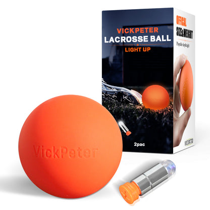 Lacrosse Ball Glow in The Dark Lacrosse Ball 2 Pack Light Up Lacrosse Balls Perfect Lacrosse Gifts for Boys,Girls Led Lacrosse Ball