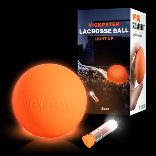 Lacrosse Ball Glow in The Dark Lacrosse Ball 2 Pack Light Up Lacrosse Balls Perfect Lacrosse Gifts for Boys,Girls Led Lacrosse Ball